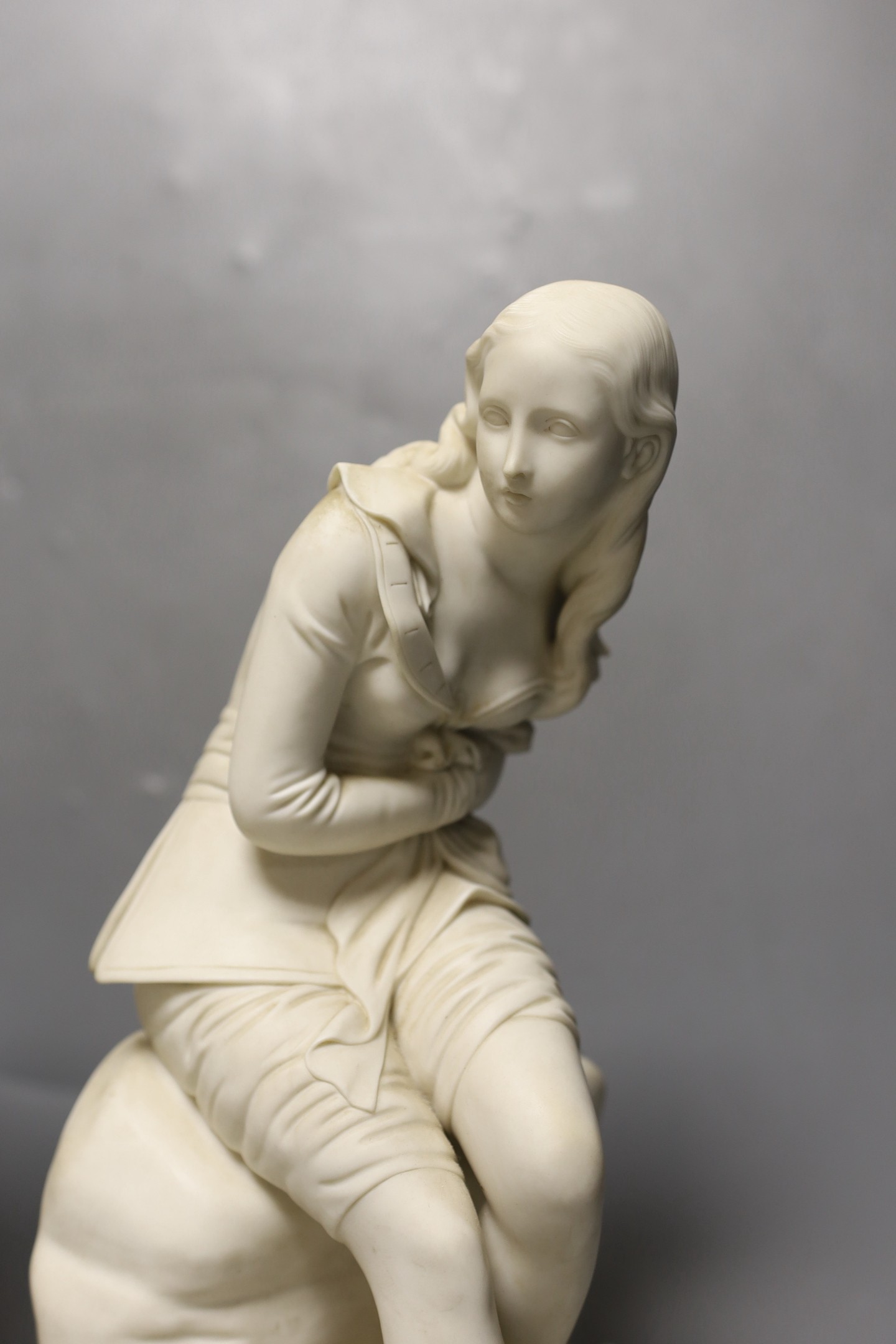John Bell for Minton, two Parian figures of Dorothea and Clorinda, 35cm tall